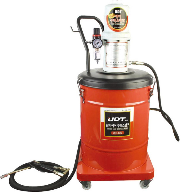 UDT 에어 구리스펌프 UD-40S 슈퍼형 (55대1) 40리터, 1개