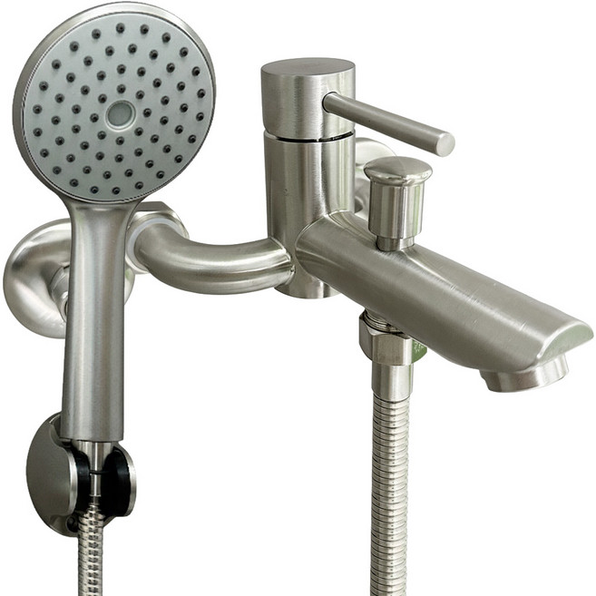 오루티 욕실 샤워기 수전 무광 스텐 수도꼭지 샤워 세트, 1세트