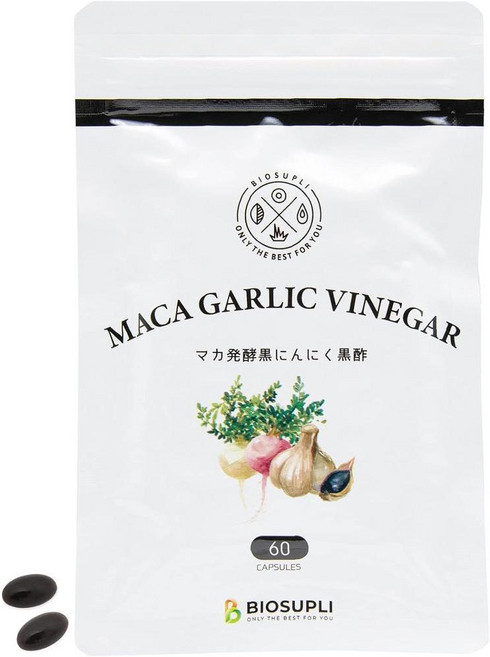 페루 마카 발효 흑마늘 흑초 아오모리 후쿠치 화이트 마늘 6개 가고시마 흑초 모로미 60립 1봉, 사이즈, 1개