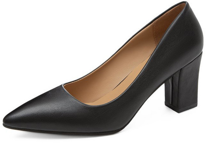 타니즈 라프 여성 베이직 스틸레토 통굽 미들힐 펌프스 (7cm)