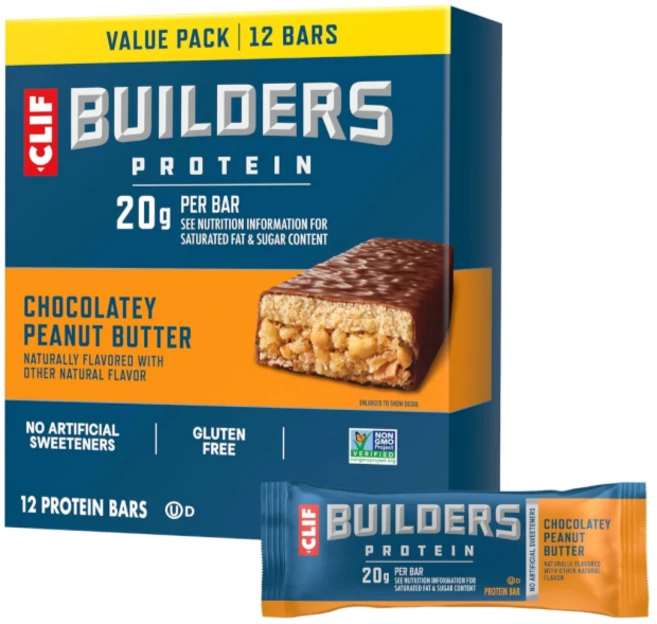 CLIF BUILDER'S 식물성 고단백 프로틴바 / 초콜릿 땅콩 버터 맛, 36개, 68g - 쿠팡