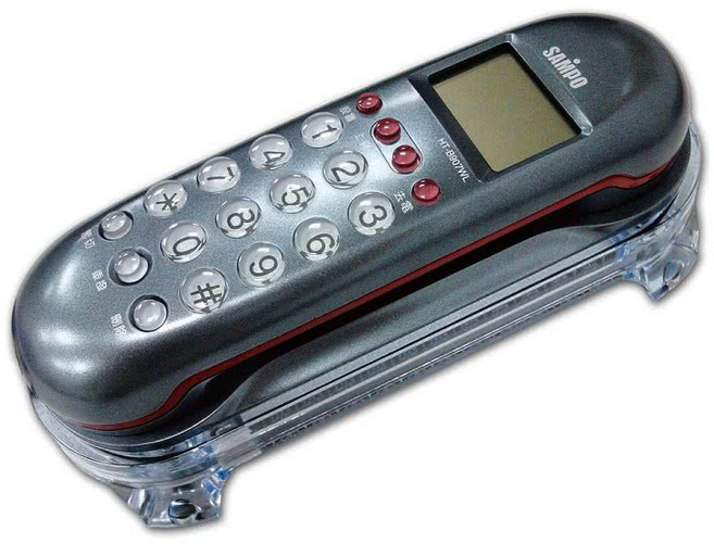 全新原廠 保固一年〔家電王〕聲寶 SAMPO 壁掛式 室內有線電話 HT-B907WL 小巧 來電顯示 免電池 底座發光, 灰