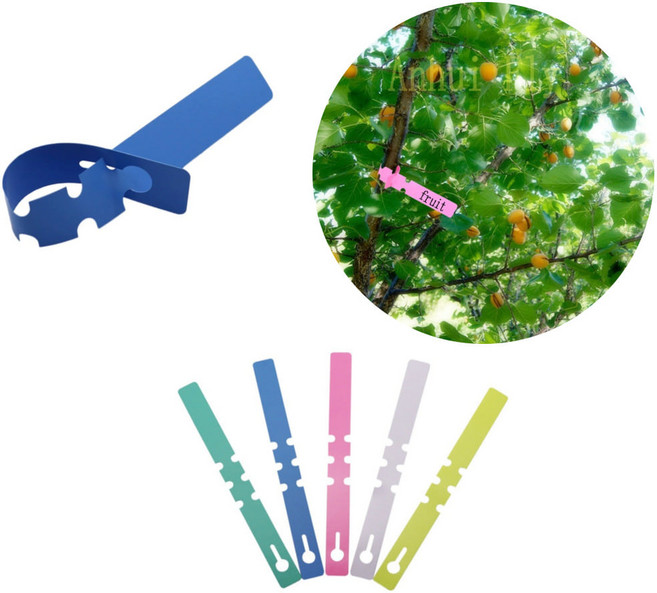 걸이형 수목 나무 이름표 타이 스트랩 명찰 라벨 팻말, E, 옐로우