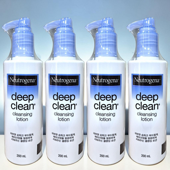 뉴트로지나 딥 클린 클렌징 로션, 200ml, 4개