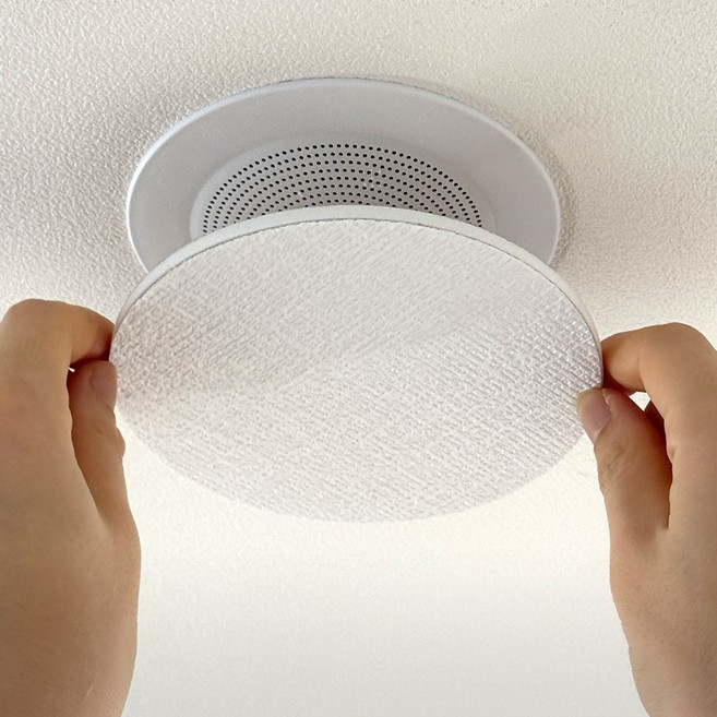 GGY 아파트 안내방송 방음 스티커 스피커 소음 차단 간편부착, 원형 12cm, 1개