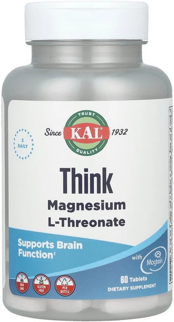 칼 KAL 두뇌 기능 강화 마그네슘 l-트레온산 60정122920원산지:기타, 1개, 60정 - 쿠팡