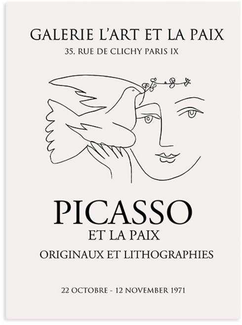 패브릭 포스터 인테리어 액자 가림막, A15.피카소(가로70X세로90CM)