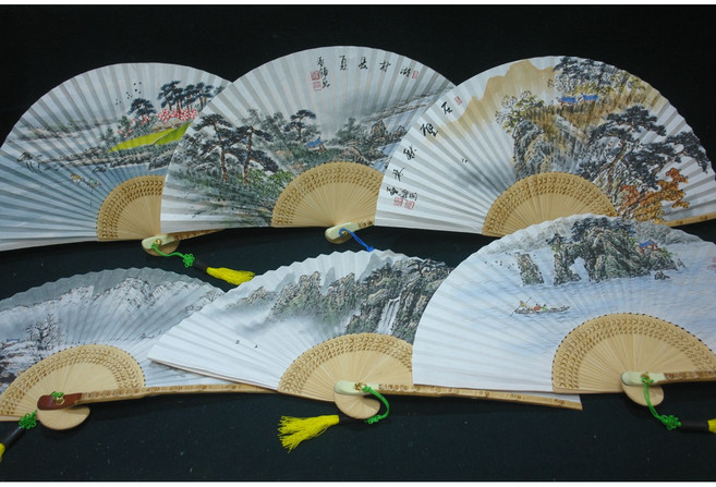 전통부채 고급합죽선 전주합죽선 산수화그림 고급선물부채, 가을, 1개