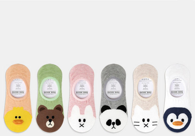 노마코 여성 국산 애니멀 캐릭터 덧신 페이크삭스 덧신양말 봄덧신 여름덧신 동물캐릭터 덧신
