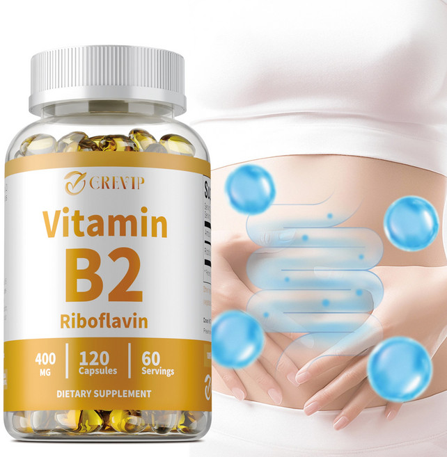 비타민 B2(리보플라빈) - 건강한 신경계와 에너지 생성 지원, 1개, 60정