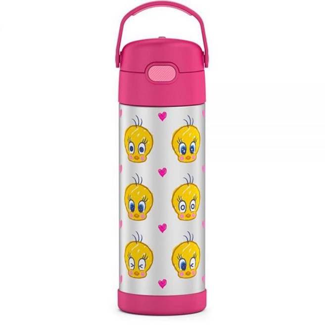 THERMOS FUNTAINER 473.2ml(16온스) 스테인리스 스틸 진공 단열 병 넓은 뚜껑 루니 튠즈, THERMOS FUNTAINER 473.2ml(16온스