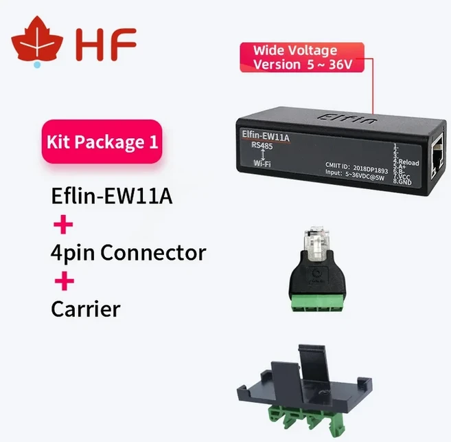 직렬 포트 rs485-wifi 장치 서버 Elfin-EW11 TCP/ip 지원 Telnet Modbus 프로토콜 IOT 데이터 전송 변환기, 03 kit 1