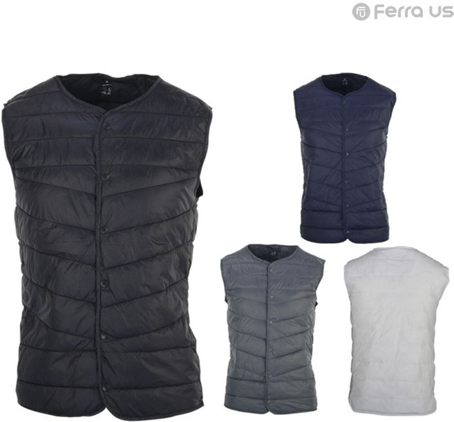 TC 페라어스 남성 골프 심플 라운드 패딩조끼푸른플러스