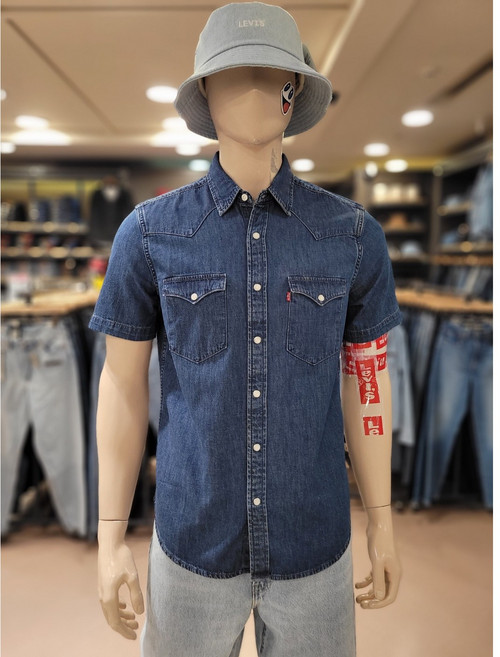 리바이스 클래식 웨스턴 반팔 데님셔츠 86626-0012