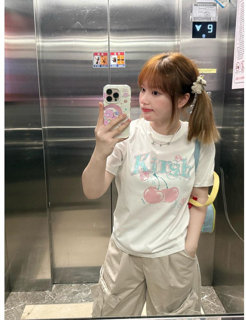 Kirsh 櫻桃印花 短袖T恤女