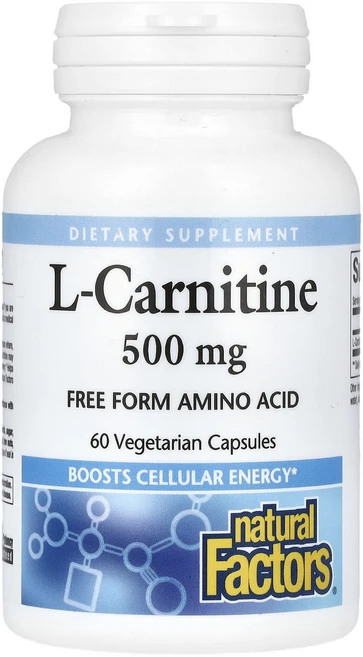 네츄럴팩터스 l-카르니틴 500mg 베지캡슐 60정, 5개 - 쿠팡
