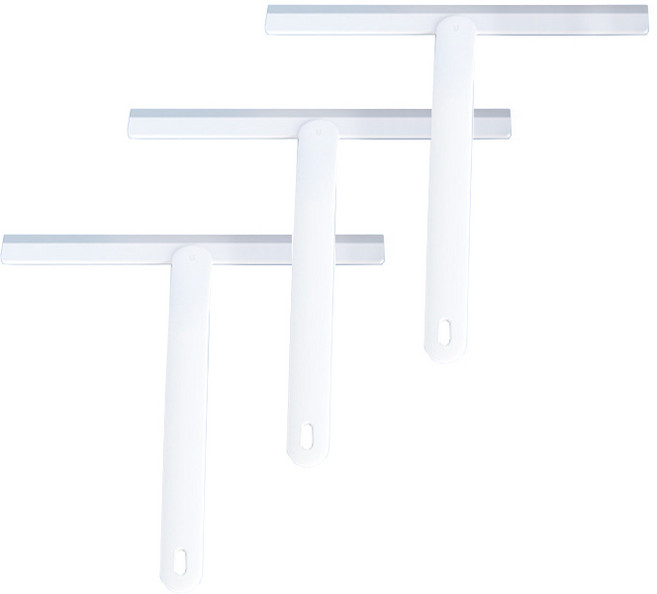 더자카 클리어 플랫 핸드 스퀴지 25 x 25 x 2.5 cm, 화이트, Free, 1개, 화이트