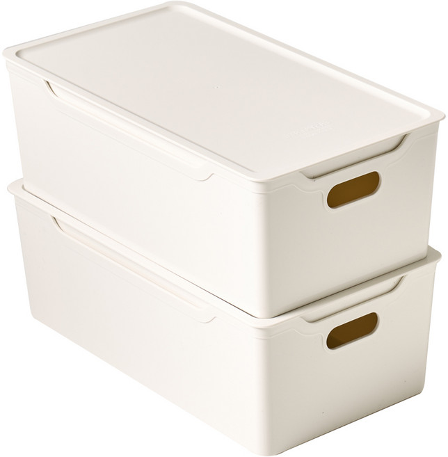 이지앤프리 코지 리빙박스, 화이트, 2개