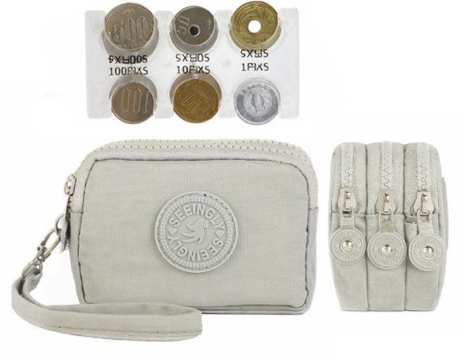 3포켓 일본 여행 엔화 동전 지갑