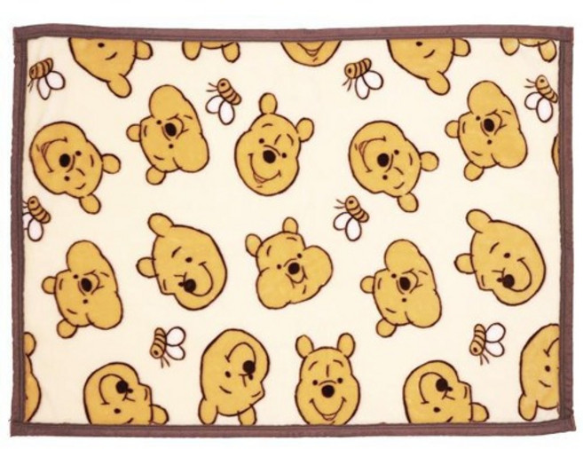 디즈니 곰돌이 푸 꿀벌 포근한 무릎 담요 부드러운 어깨 담요 페이시즈 100×70cm