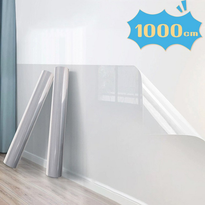 ZOZOFO 투명 시트지 무점착 벽지 가구보호필름지 보호 무점착시트지 1000cm, 2p
