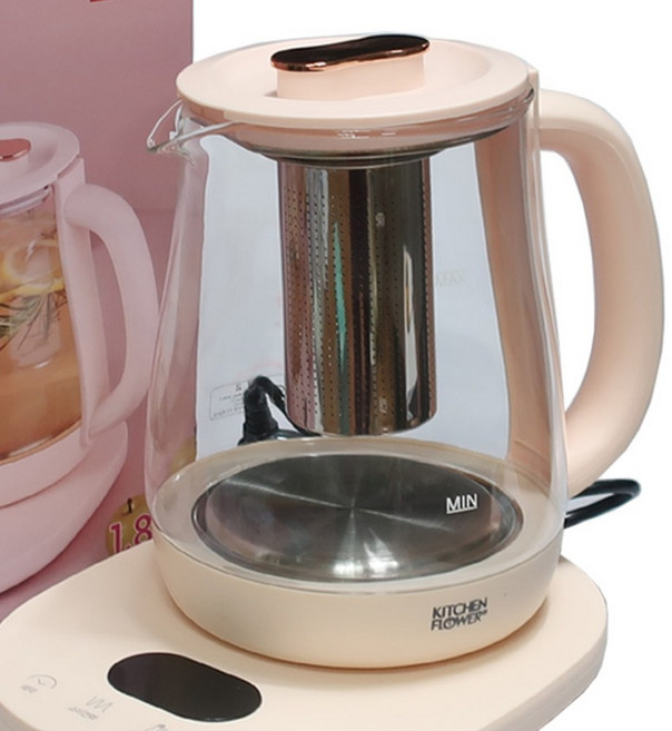 남양 내열유리 전기티포트 스텐거름망이 포함된 녹차 홍차 전기포트 티메이커 1800ml, 남양 전기티포트 (코지)