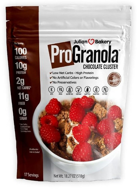 Julian Bakery 줄리안 베이커리® ProGranola® 시리얼 | 초콜릿 단백질 10g 팔레오 순탄수화물 글루텐 프리 그레인 191974