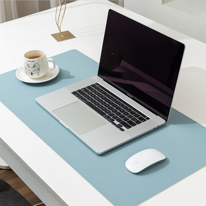 가죽 데스크 매트 마우스 책상 패드 대형, 네이비