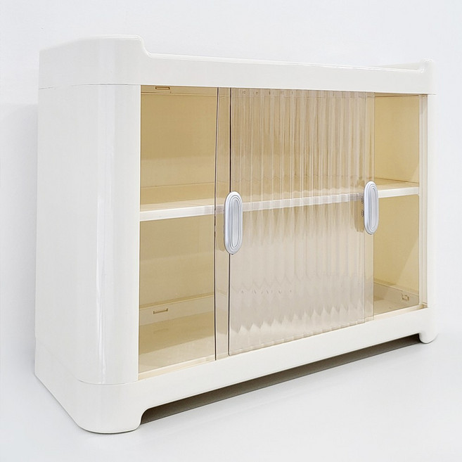 HK Sell 라칸 주방 수납박스 미닫이 홈카페 다용도 플라스틱 리빙 거실 정리함, 단품, 1개