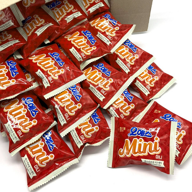 해태 오예스 미니 40개입 대용량 낱개 개별포장 마스카포네 치즈 케익, 40개