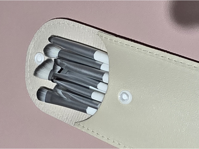 차차바이 메이크업 브러쉬 10종 세트 레더케이스 추가증정, 1개, 10종 브러쉬세트 화이트