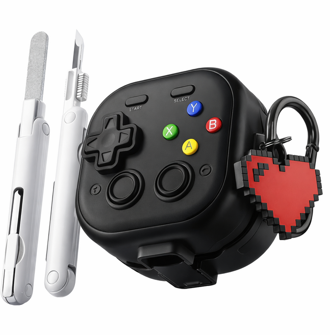 아임펄슨 버즈4케이스 레트로 게임기 패드 3종 세트, 블랙, 1개, 레트로케이스청소키트세트