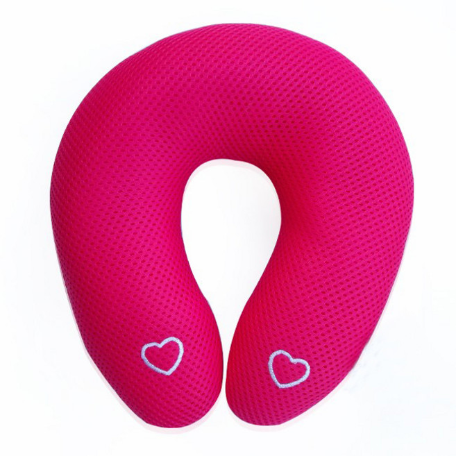 프리목쿠션시리즈/사계절메쉬원단목베개모음, 러브목쿠션, 러브목쿠션(핑크), 1개