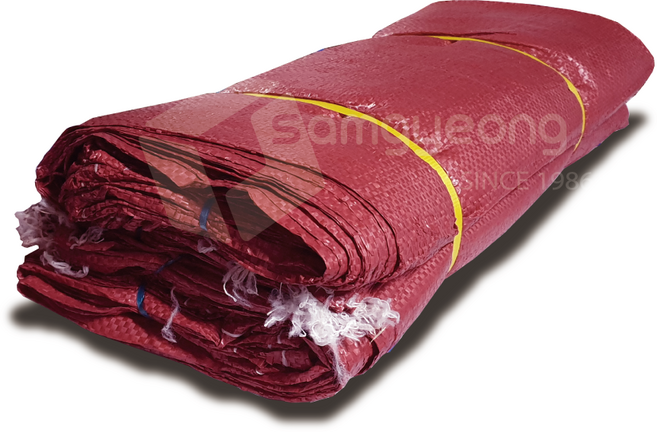 수입마대 현장용 40kg 마대자루[적색] [53X65] 폐기물 재활용 PP마대 자루, 100장, 수입 현장용 40kg 마대[적색] [53x65]