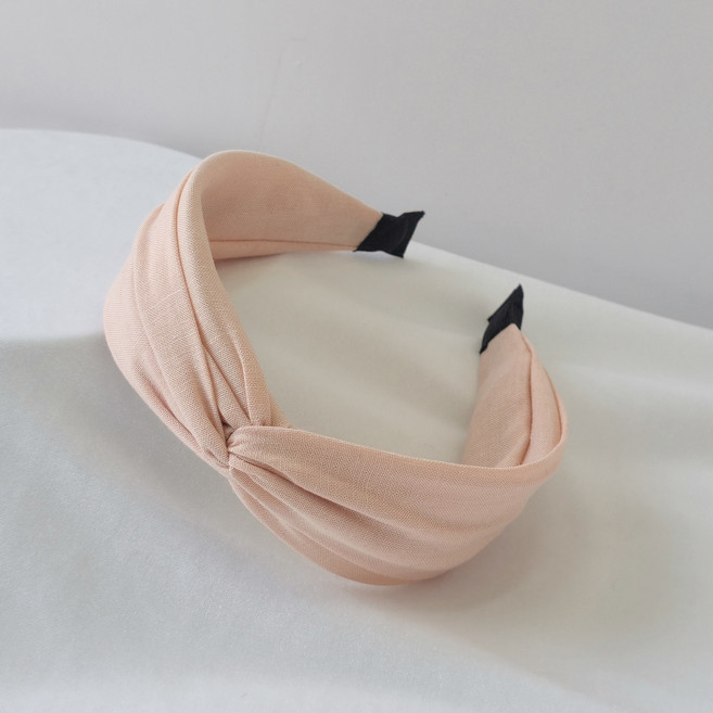 데일리로제(국내제작) 린넨 꼬임 헤어밴드