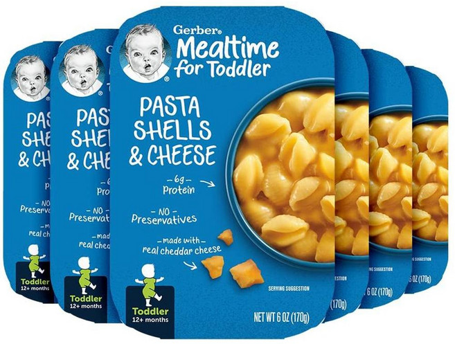 유아용 파스타 쉘 앤 치즈, 12개, 170g