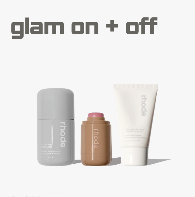 로드스킨 글램온오프세트 rhode skin glam on+off set 글레이징 밀크 포켓 블러쉬 파인애플 리프레쉬, 1개, plum (쿨 퍼플 베리)