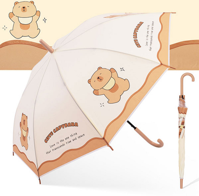 아딜렌 카피바라 귀여운 장우산 가벼운 캐릭터 아동 우산