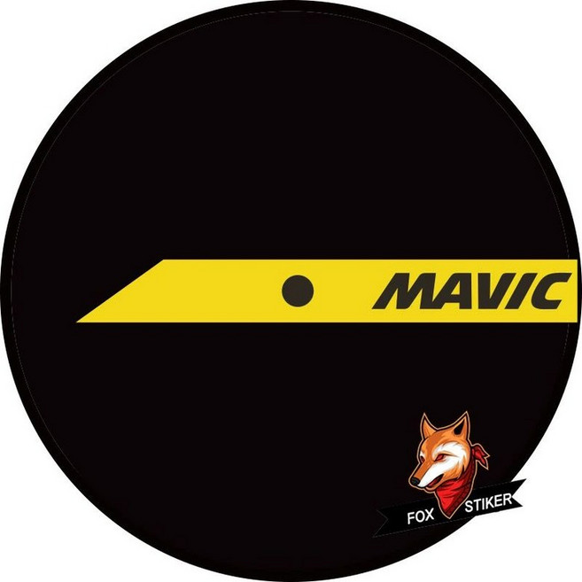 픽시디스크휠 스티커 로드 바이크 700C 삼발이휠, 1개, MAVIC