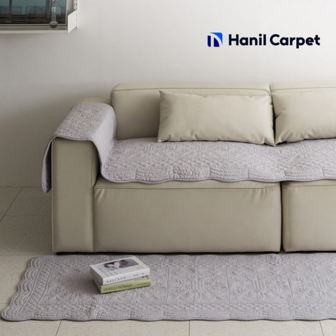 [한일카페트] 클로에 순면 워싱 5~6인 소파패드 70x300 돌소파용