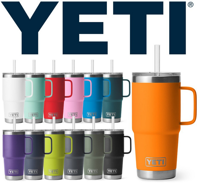 예티 YETI 램블러 텀블러 보냉 739mL 빨대뚜껑 트래블 손잡이 머그 25oz 13종, 13. WHITE, 1개