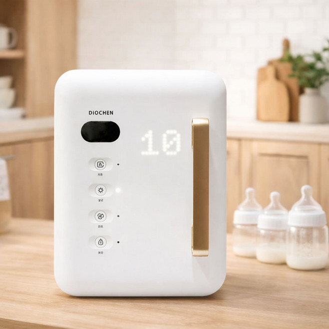 디오첸 젖병 전기 소독기 LED, 화이트, DBS-2200