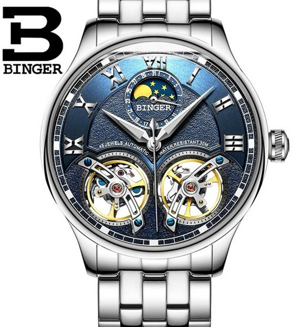 40대 남자 시계 더블 투르비용 스위스 binger original men 39s 자동