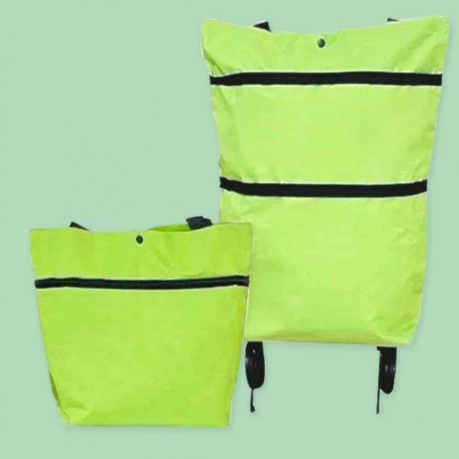 접이식 시장가방 마트 캐리어 시장바구니 장바구니 시장카트 쇼핑카트, 01.요술장가방(그린), 1개