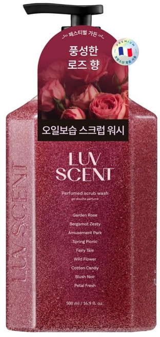 럽센트 스크럽 바디워시 페스티벌 가든 로즈향, 2개, 500ml