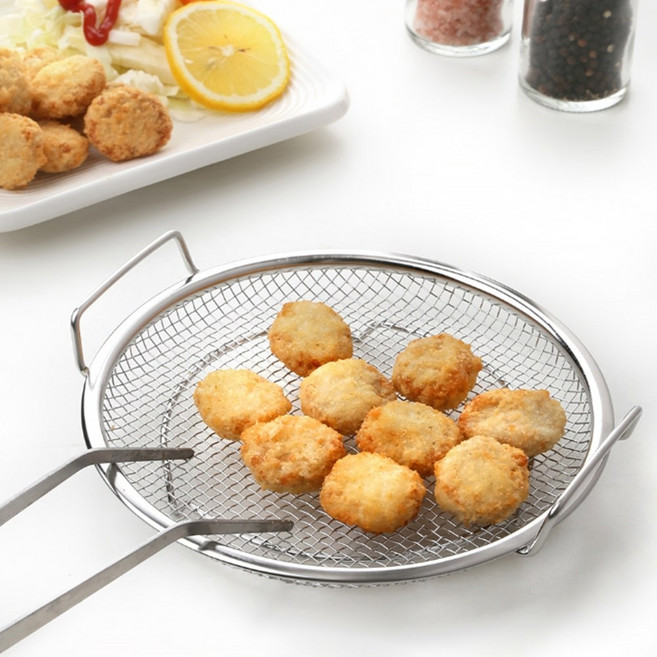 스텐 튀김망 손잡이 굽채반 튀김접시 돈까스망, 옵션명, 1개
