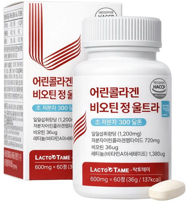 락토테미 어린콜라겐 비오틴 정 울트라 60정, 3개