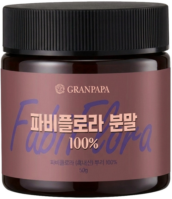 그랜파파 순수 파비플로라 흑산내 100% 뿌리 분말, 50g, 1개