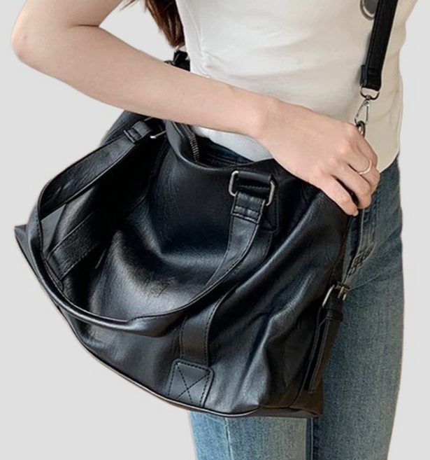 브렌코브 남녀공용 레더 숄더백 크로스백 데일리 보스턴백