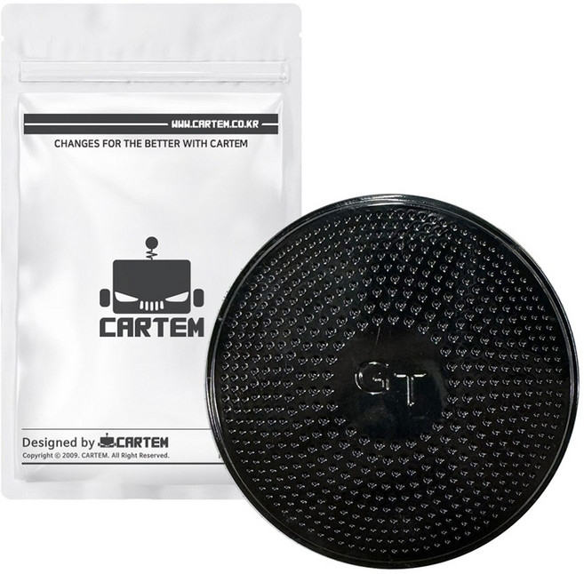 카템 차량용 다용도 실리콘 논슬립 패드 원형 8cm, 1개, 블랙